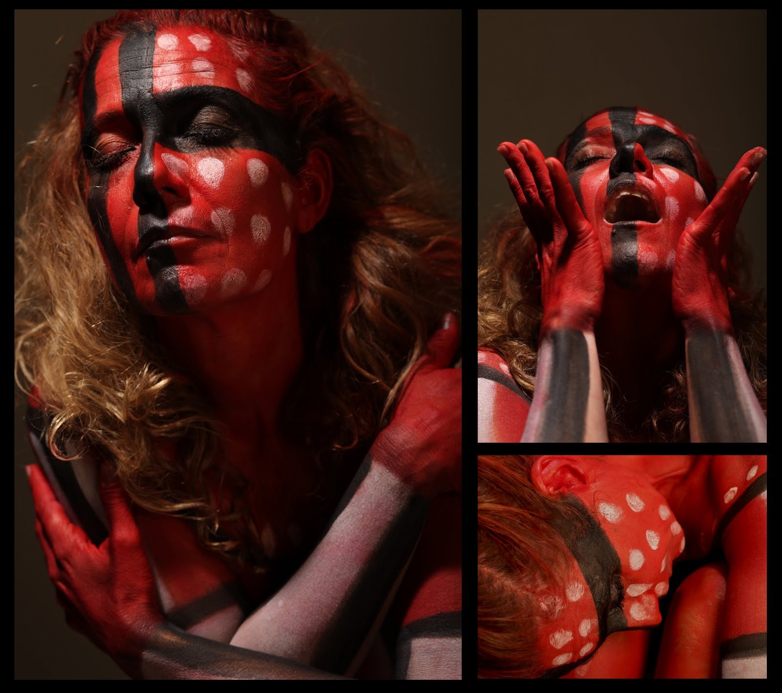 Cecilia Gauna — Aliento, body-painting selknam · foto Francisco Nocito