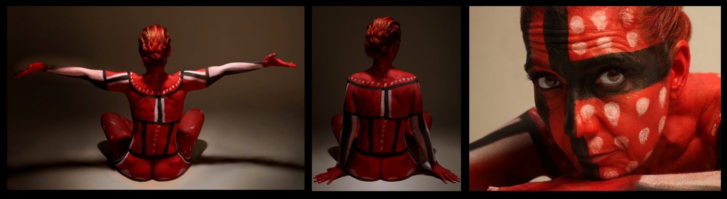 Cecilia Gauna — Aliento, body-painting selknam · foto Francisco Nocito